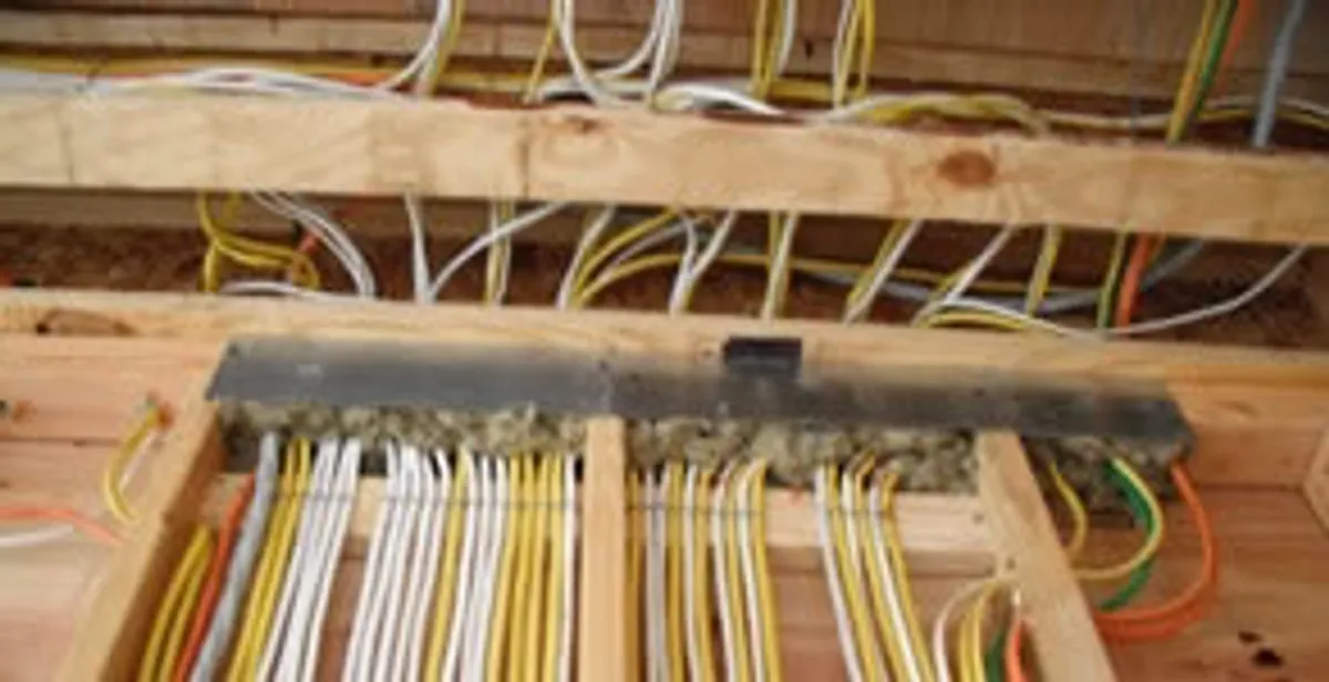 new construction wiring services with organized electrical rough-in performed by licensed electricians in Peoria, IL